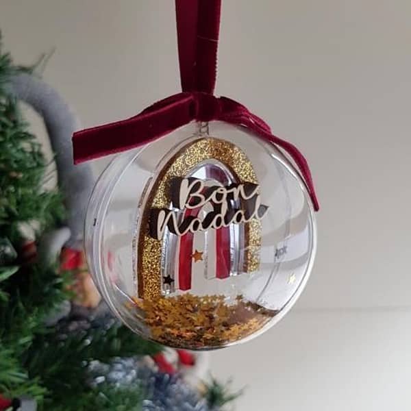 Bola de Navidad esfera con arcoíris personalizado